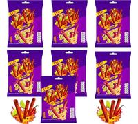 Variety Pack of Spicy Corn Snacks PMP - Fuego, Volcano Chilli Cheese, Blue Heat Chilli Lime, Intense Nacho Cheese & Dragon Sweet Chilli - 55g - Tks (7 x Pack, Fuego)