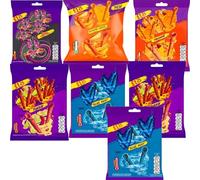 Variety Pack of Spicy Corn Snacks PMP - Fuego, Volcano Chilli Cheese, Blue Heat Chilli Lime, Intense Nacho Cheese & Dragon Sweet Chilli - 55g - Tks (7 x Pack, Random Mixed)