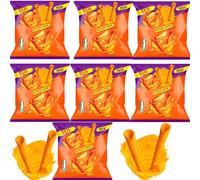 Variety Pack of Spicy Corn Snacks PMP - Fuego, Volcano Chilli Cheese, Blue Heat Chilli Lime, Intense Nacho Cheese & Dragon Sweet Chilli - 55g - Tks (7 x Pack, Intense Nacho)