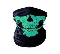 Variety Skeleton Head Scarf Riding Warm Wai BO Skiing Halloween Props Multifunctional Seamless Magic Headscarf (Green, One Size)