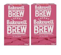 Variety Tea Bags 2 x Boxes - Caramelised Biscuit & Cherry Bakewell Flavour Tea - 40 Tea Bags Per Pack, Sweet Dessert Inspired Aromatic Brew Black Tea - yksh (Cherry Bakewell Brew Tea Pack)