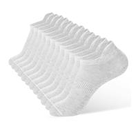 Varietyou Ankle Socks Women's and Mens Thin Athletic Running Low Cut No Show Short Socks With Heel Tab 6/10 Pairs, 6pairs Beige White, 7-9