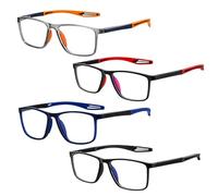 Varifocal Glasses Mens, Vision Sync Multifocal Glasses, Progressive Multifocal Reading Glasses, Automatic Zoom Reading Glasses with Smart Zoom Technology, 4-Piece Set with Multiple Frame Colours