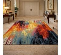 VARIKASHOM Extra Large Rugs for Living Room Bedroom Home Decor Aesthetic Carpets,Abstract Red, orange, yellow, purple, green, black, blue,200 x 240 cm