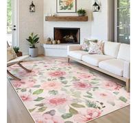 VARIKASHOM Extra Large Rugs for Living Room Bedroom Home Decor Aesthetic Carpets,Floral Modern Beige, Pink, Green, White Multicolor,200 x 240 cm