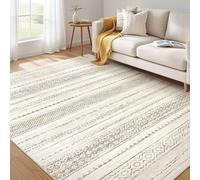 VARIKASHOM Rugs for Living Room Large Bedroom, Dining Room Floor Mat Rugs Office Decor,Modern Neutral Geometric Beige, Brown,Beige, 200 x 250 cm