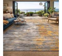 VARIKASHOM Small Rugs Washable Rug Floor Mat for Hallway Entryway Laundry Besides, Abstract Gray, yellow, orange,60 x 110 cm