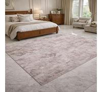 VARIKASHOM Small Rugs Washable Rug Floor Mat for Hallway Entryway Laundry Besides, Abstract Modern White, Gray, Red, Brown,60 x 110 cm