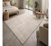 VARIKASHOM Small Rugs Washable Rug Floor Mat for Hallway Entryway Laundry Besides, Modern Beige Neutral Taupe White Beige,60 x 110 cm