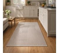 VARIKASHOM Small Rugs Washable Rug Floor Mat for Hallway Entryway Laundry Besides, Modern, Geometric Gray, White,60 x 110 cm