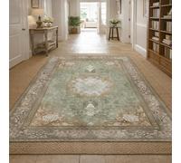 VARIKASHOM Small Rugs Washable Rug Floor Mat for Hallway Entryway Laundry Besides, Vintage Beige, Gray, White,60 x 110 cm