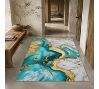 VARIKASHOM Square Rugs, 80 x 80 cm, Modern Abstract Blue, Yellow, White, Decorative Rugs Home Accessories Living Room Bedroom Decoration