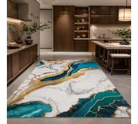 VARIKASHOM Square Rugs, 80 x 80 cm, Modern Abstract Yellow, Blue, White, Gray, Decorative Rugs Home Accessories Living Room Bedroom Decoration