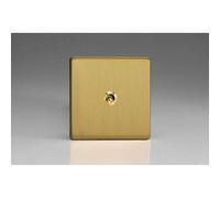 Varilight 1-Gang 1 or 2W 10A Classic Toggle Switch Dimension Screwless Brushe in Yellow Varilight Yellow