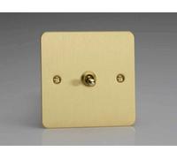 Varilight 1-Gang 1 Or 2W 10A Classic Toggle Switch Ultra Flat Brushed Brass Xfbt1