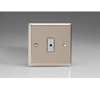 Varilight 1-Gang 1-Way Remote/Tactile Touch Control Master LED Dimmer 1 x 0-100W (Max 10 LEDs) Satin Chrome JNE101