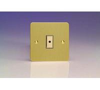 Varilight 1-Gang 1-Way Remote/Tactile Touch Control Master LED Dimmer Light Switch 1 x 0-100W (Max 10 LEDs) Brushed Brass JFBE101