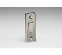 Varilight 1 Gang 10 Amp 1 or 2 Way Rocker Architrave Switch Matt Chrome