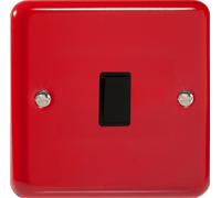 Varilight 1-Gang 10A 1- or 2-Way Rocker Switch Pillar Box Red
