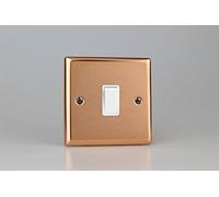 Varilight 1-Gang 10A 1- or 2-Way Rocker Switch Polished Copper