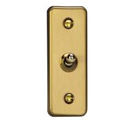 Varilight 1-Gang 10A 1- or 2-Way Toggle Architrave Switch Brushed Brass