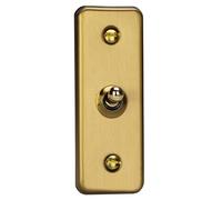 Varilight 1-Gang 10A 1- or 2-Way Toggle Architrave Switch Brushed Brass