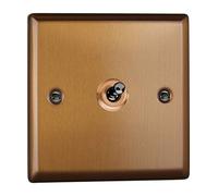 Varilight 1-Gang 10A 1- or 2-Way Toggle Switch Brushed Bronze