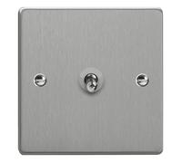 Varilight 1-Gang 10A 1- or 2-Way Toggle Switch Brushed Steel