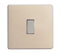 Varilight 1-Gang 10A Intermediate Rocker Light Switch Satin Chrome XDN7S