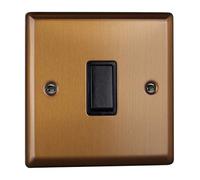 Varilight 1-Gang 10A Intermediate Rocker Switch Brushed Bronze