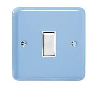 Varilight 1-Gang 10A Intermediate Rocker Switch Duck Egg Blue