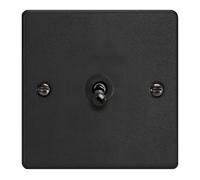 Varilight 1-Gang 10A Intermediate Toggle Switch Matt Black