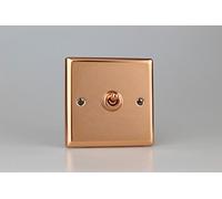 Varilight 1-Gang 10A Intermediate Toggle Switch Polished Copper