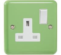 Varilight 1-Gang 13A Double Pole Switched Socket Beryl Green