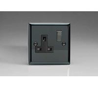Varilight 1-Gang 13A Double Pole Switched Socket Iridium