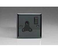 Varilight 1-Gang 15A Round Pin Plug Socket Iridium XIRP15AB