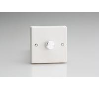 Varilight 1-Gang 2-Way Push-On/Off Rotary Dimmer 1 x 200-1000W White Plastic HQ9A