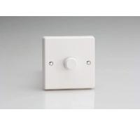 Varilight 1-Gang 2-Way Rotary Dimmer Light Switch Push-On/off 100-1000W White Push-On/off Rotary Dimmer