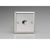Varilight Classic 1 Gang 1 or 2 Way 1x400W Dimmer Switch - Mirror Chrome - HC3