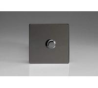 Varilight 1 Gang 2 Way Push On/Off Rotary LED Dimmer 1 x 0 120W (1 10 LEDs) - JDiP401S