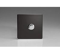 Varilight 1-Gang 2-Way V-Pro Push On/Off Rotary LED Dimmer 1 x 0-120W Premium Black