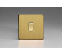 Varilight 1-Gang 20A Double Pole Rocker Light Switch Brushed Brass Xdb20Ds
