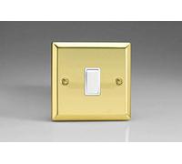 Varilight 1-Gang 20A Double Pole Rocker Light Switch Victorian Brass XV20W