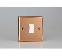 Varilight 1-Gang 20A Double Pole Rocker Switch Polished Copper
