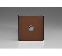 Varilight 1-Gang 6A 1- or 2-Way Push-On/Off Impulse Switch Mocha XDMP1S