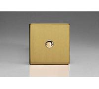 Varilight 1-Gang 6A 1-Way Push-to-Make Momentary Switch Brushed Brass XDBM1S