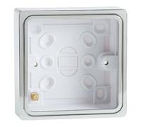 Varilight - 1 Gang Patress Wall Box YBSC - Surface-Mount, Chrome Effect Finish