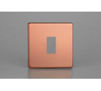 Varilight 1-Gang Screwless Powergrid Plate With Yoke In Luxurious Brushed Copper Finish