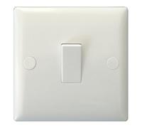 Varilight 1 Gang (Single), 20 Amp Double Pole Switch with Neon, White Moulded Bevel - XO20NW