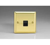Varilight 1-Gang Telephone Master Plug Socket Victorian Brass XVTMB